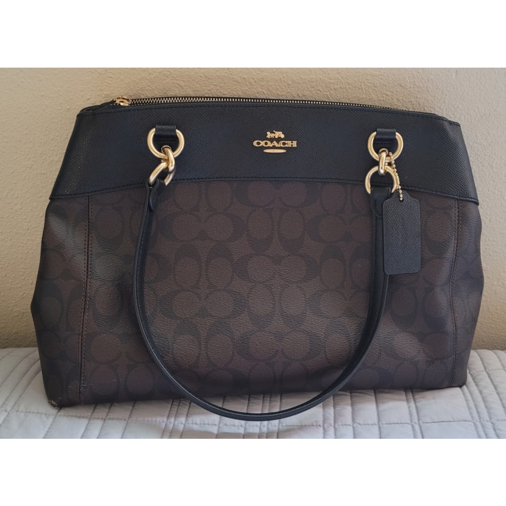 Coach Large Brooke Carryall Brown Leather Bag